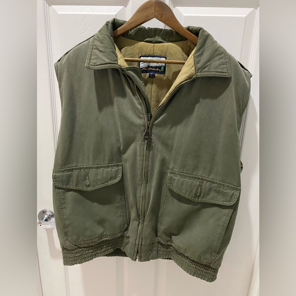 Vintage Fieldmaster Men’s XL Army Green heavy  vest